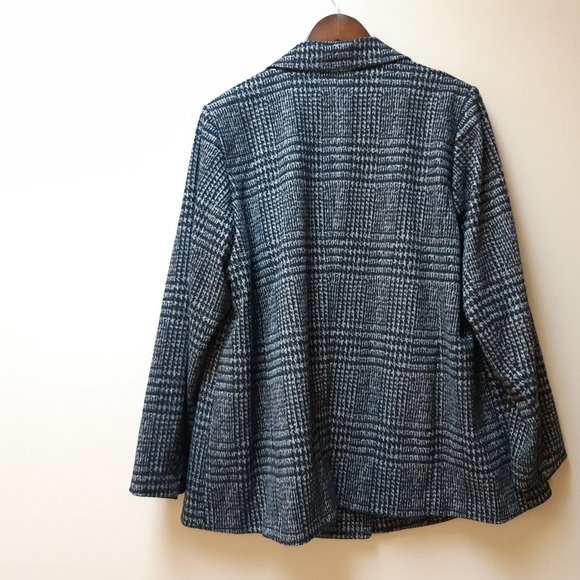 grey black plaid blazer / jacket - Picture 4 of 4